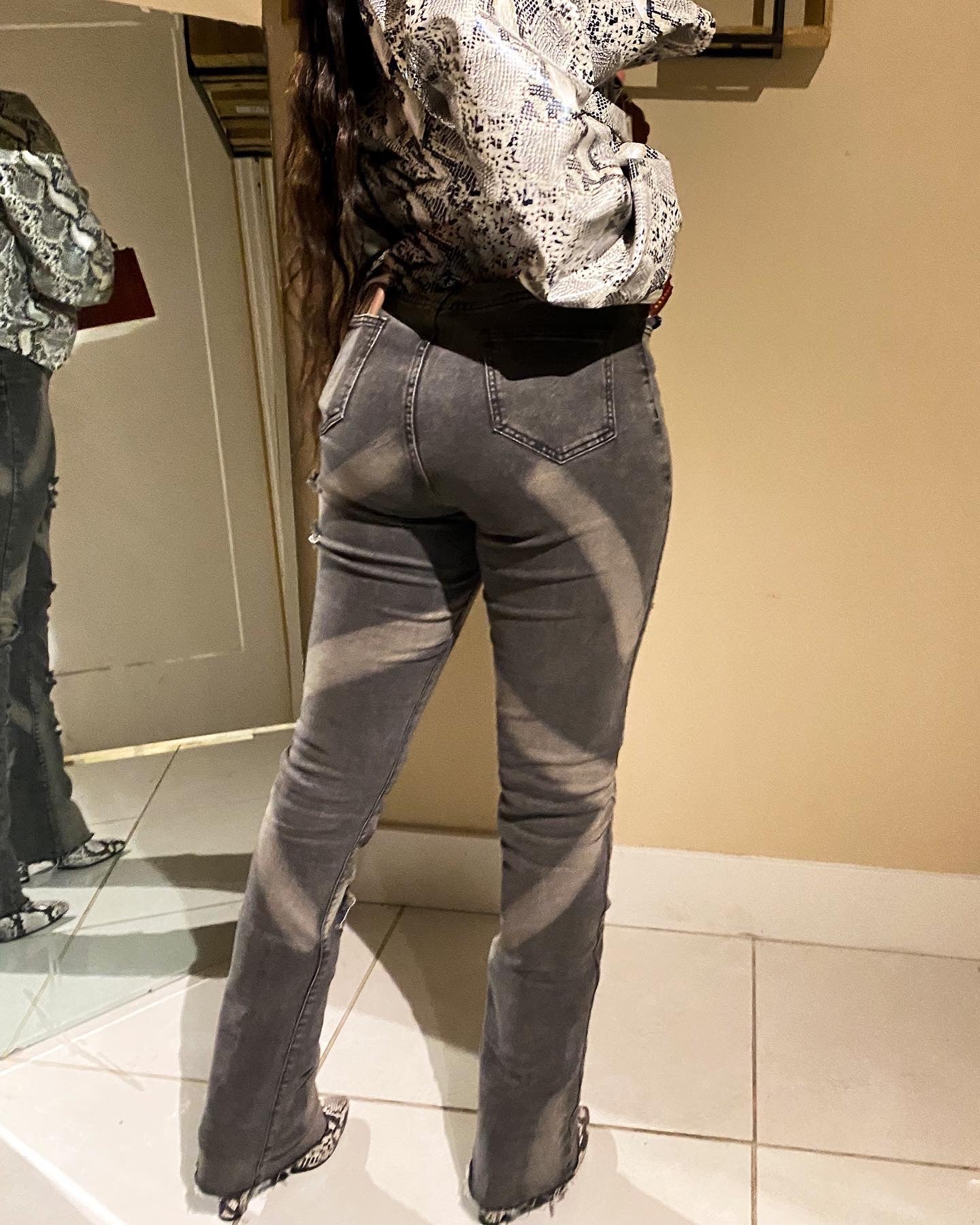 "She's Trouble" Jeans